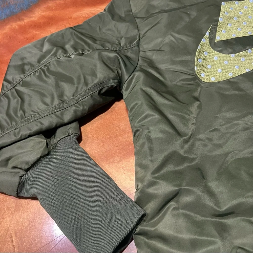 Nike NSW Insulated Long Varsity Bomber Jacket Green Camo Orange  Jacket small